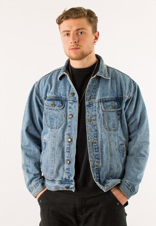 VINTAGE BLUE WRANGLER DENIM JACKET XL