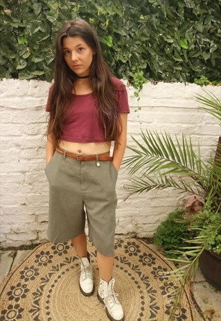 VINTAGE GREEN HIGH WAISTED CULOTTES