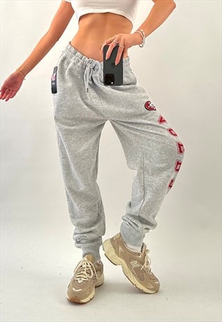 UNISEX 00S NFL TEAM APPAREL 49ERS GREY CUFFED JOGGERS