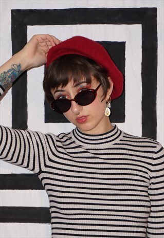 VINTAGE 90'S / Y2K OVAL TORTOISESHELL SUNGLASSES