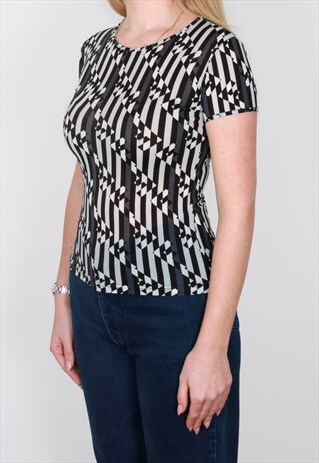 VINTAGE FENDI SHEER PATTERN TOP