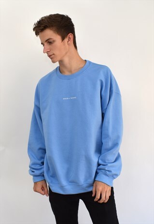 G&G UNISEX CAROLINA BLUE WRITING SWEATSHIRT