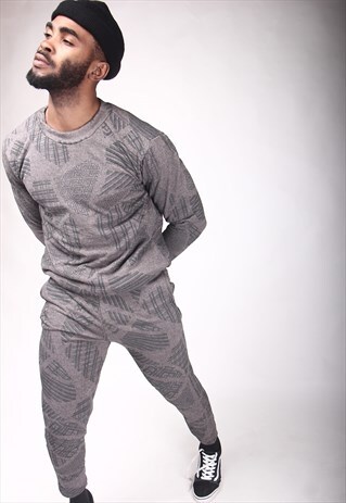 CRUX GREY FESTIVAL TRIBE PRINT SWEATSHIRT