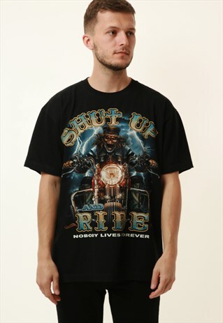 90S VINTAGE SKELETON GRAPHIC PRINT T-SHIRT 16229