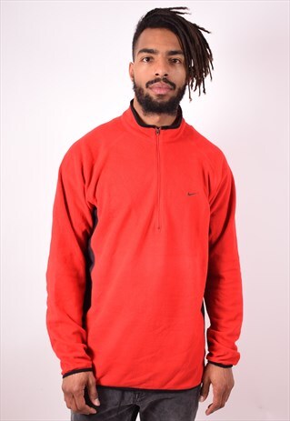 NIKE MENS VINTAGE FLEECE JUMPER XL RED 90S