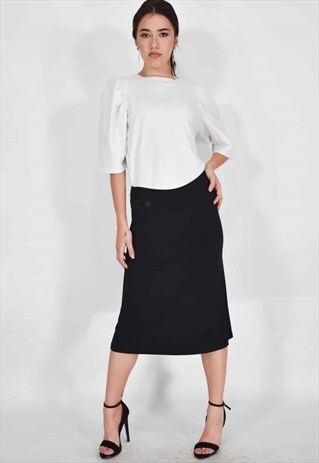 VINTAGE MOSCHINO LONG SKIRT BLACK