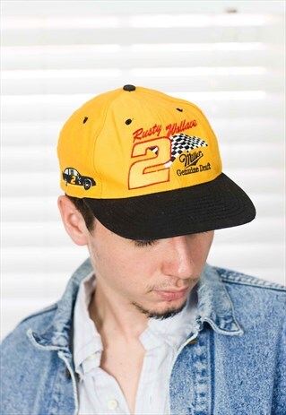 VINTAGE RUSTY WALLACE RACING CAP LOGO 90S ONE SIZE 2.5