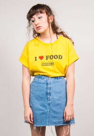 VINTAGE 90'S LIGHT BLUE DENIM RAW HEM MINI SKIRT