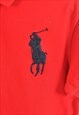 VINTAGE 00S POLO RALPH LAUREN  POLO SHIRT IN RED