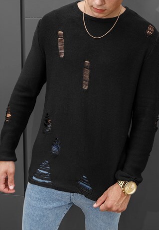 GRUNGE SWEATER BLACK