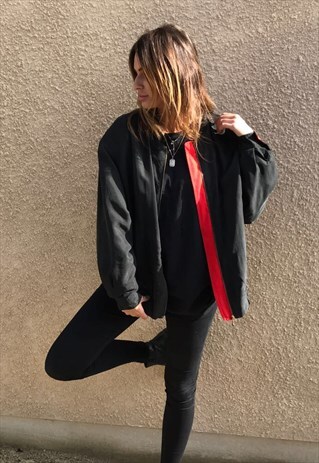 CLASSIC VINTAGE UNISEX SILK BOMBER JACKET.