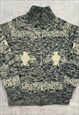ABSTRACT KNITTED JUMPER MEN'S M