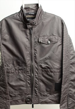 Vintage Emporio Armani Bomber Jacket Grey