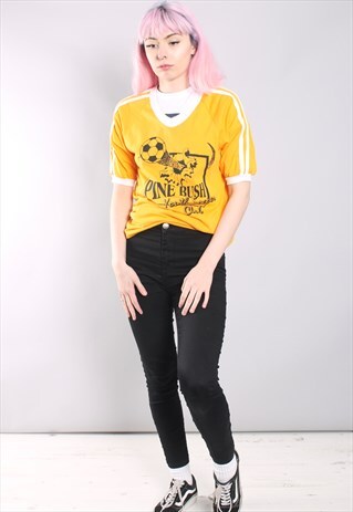 VINTAGE PINE BUSH SOCCER USA GRAPHIC PRINT T-SHIRT