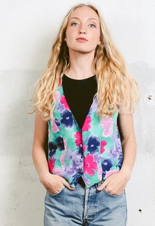 VINTAGE 90S FLORAL VEST