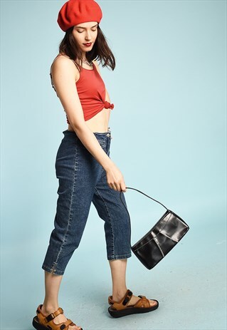 Y2K FAUX LEATHER SHOULDER MINI BAG PURSE