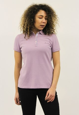 VINTAGE 1990S PURPLE TOMMY HILFIGER POLO SHIRT