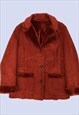 Vintage Faux Fur Burnt Orange Ladies Coat