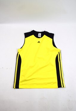 Vintage 90s Adidas Yellow Training Vest Top