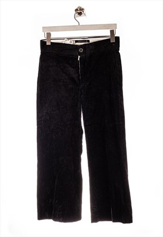 VINTAGE ZARA CORDUROY TROUSERS BASIC LOOK BLACK