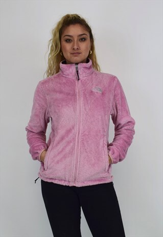 VINTAGE 90'S THE NORTH FACE LIGHT PINK ZIP UP FLEECE JACKET