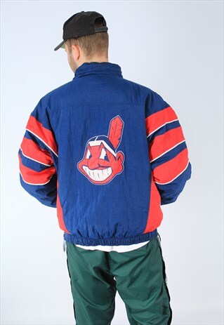 INDIANS 90S VINTAGE HALF-ZIP SPORTS JACKET