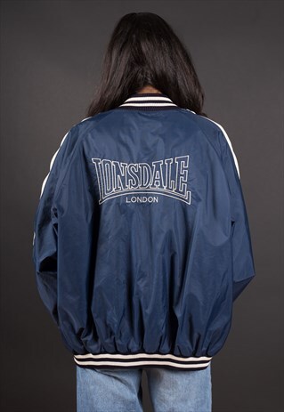 BLUE LONSDALE VARSITY JACKET