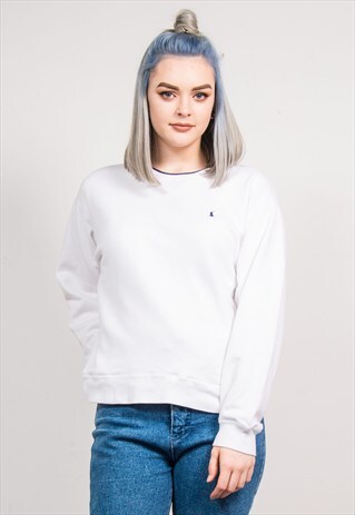 VINTAGE 90'S WHITE RALPH LAUREN SWEATSHIRT JUMPER