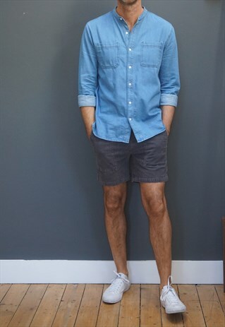 CORD SHORTS IN GREY