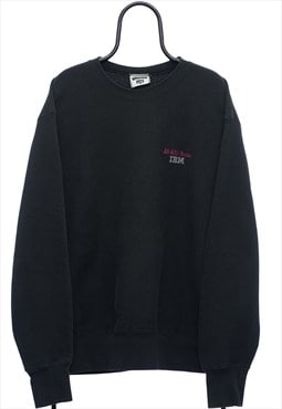 Vintage Lee 90s IBM Black Sweatshirt Mens