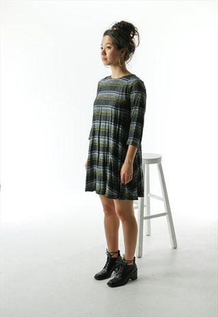 LONG SLEEVE ABSTRACT DRESS / RETRO OVERSIZED DRESS