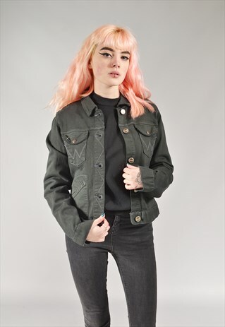 VINTAGE CHARCOAL WRANGLER BLUE BELLA DENIM JACKET
