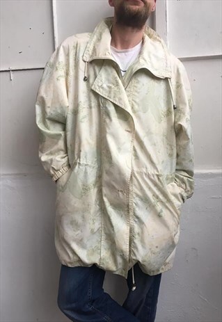 VINTAGE 90' OLDSCHOOL COOL UNISEX CREAM PARKA JACKET