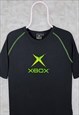VINTAGE BLACK XBOX T-SHIRT OFFICIAL 2001 RARE SMALL 