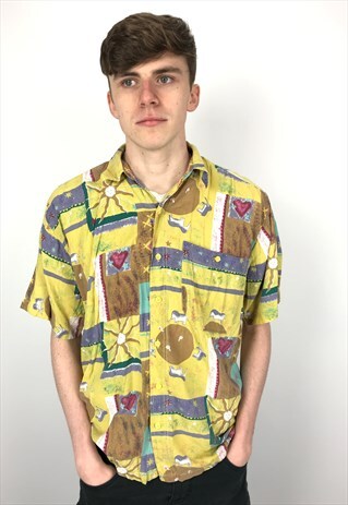 90S VINTAGE PATTERNED FESTIVAL SHIRT