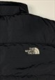 THE NORTH FACE EMBROIDERED 550 DOWN FILL BLACK PUFFER SIZE M