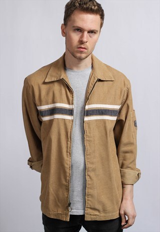 VINTAGE CORDUROY ZIP UP SHIRT