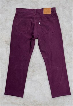 Vintage Levi's 511 Burgundy Corduroy Pants Trousers W36 L28