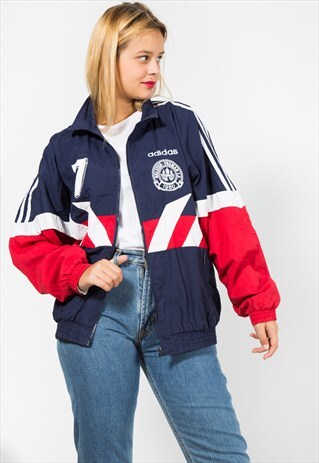 VINTAGE 80'S USA ADIDAS SHELL SPORT JACKET / S1577