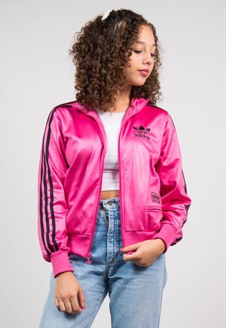 VINTAGE 90'S BRIGHT PINK ADIDAS TRACKSUIT TOP