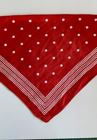 VINTAGE COTTON RED BANDANA