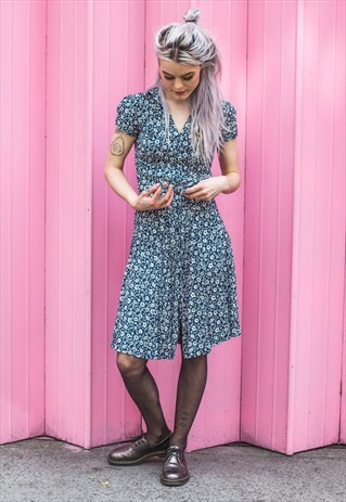 VINTAGE FLORAL PRINT DRESS