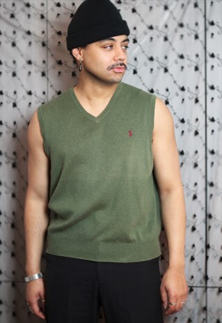VINTAGE RALPH LAUREN GREEN VEST