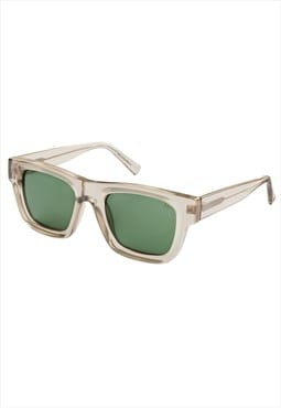 Polarized Clear Grey Sunglasses made with Olive Green Lense