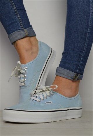 VINTAGE 90S VANS BLUE SKATE SHOES TRAINERS SNEAKERS PREPPY