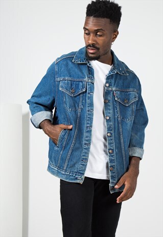 VINTAGE 80S LEVI'S EMBELLISHED DENIM JACKET / S1572