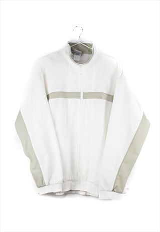 VINTAGE ADIDAS CLASSIC TRACK JACKET IN WHITE L