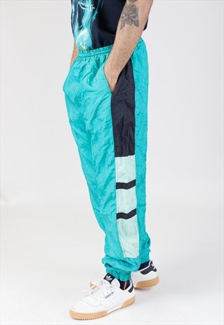 VINTAGE 90S GREEN TRACKSUIT BOTTOMS