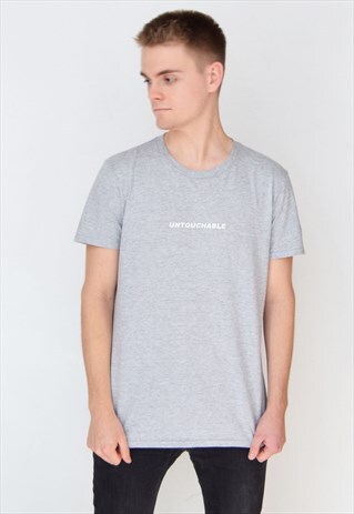 GREY UNTOUCHABLE (WHITE) T-SHIRT