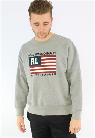 RALPH LAUREN POLO JEANS LOGO FLAG SWEATSHIRT
